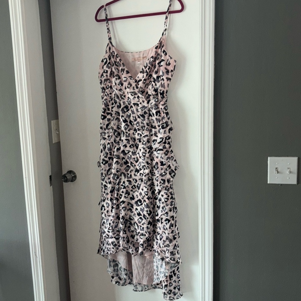 Hutch Pink Cheetah Wrap Dress
